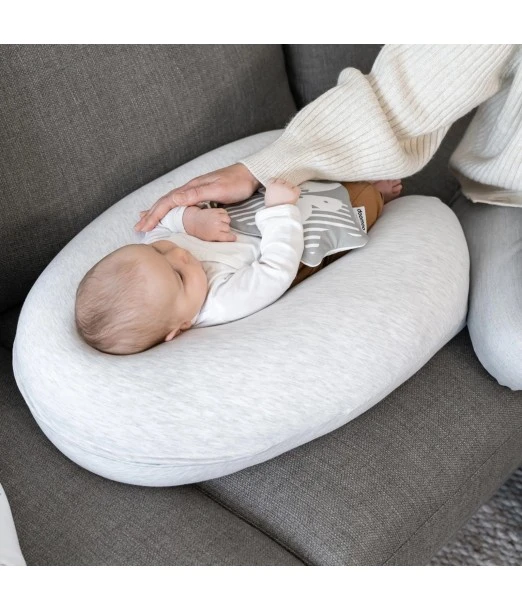 Doomoo Buddy pregnancy and breastfeeding pillow heathered white 2
