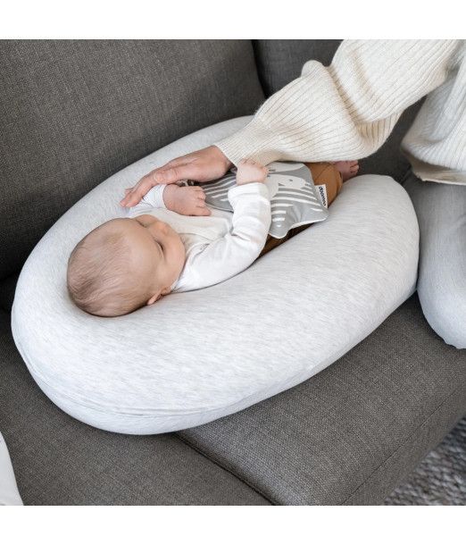 Doomoo Coussin D'allaitement Buddy Chiné White au Maroc - Baby And Mom 2