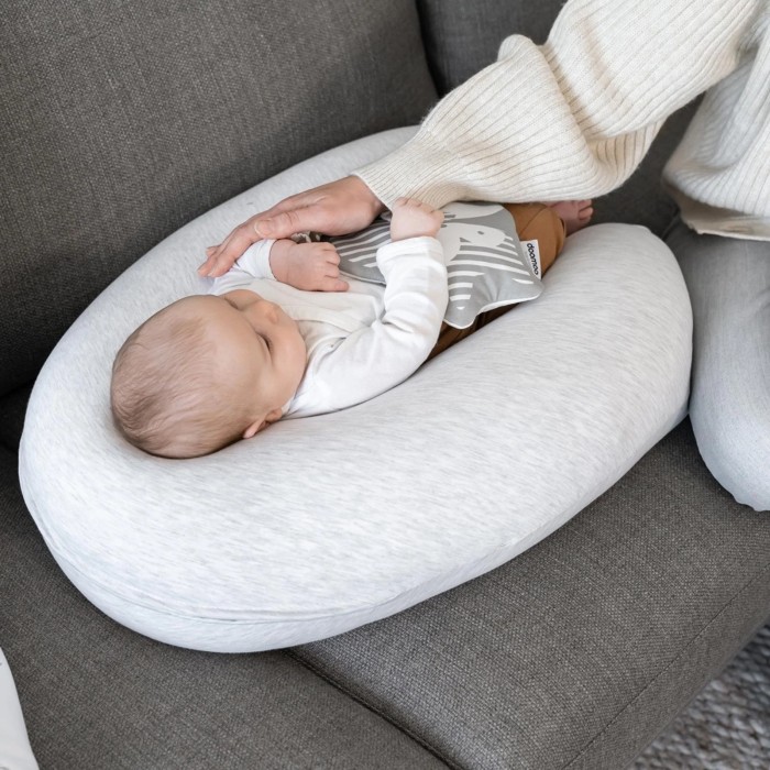 Doomoo Coussin de Grossesse et d'allaitement Buddy Chiné White