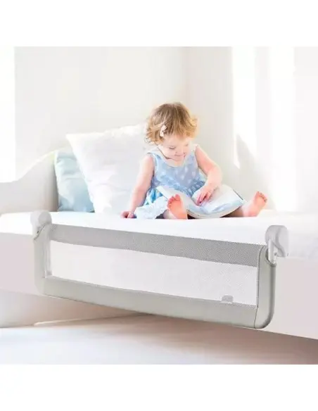 Barrière de Lit 180° Pliable 120 x 48,50 cm - Blanc Univers