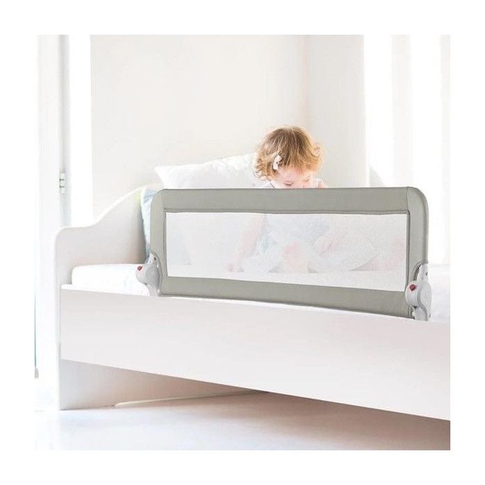Barrière de Lit 180° Pliable 120 x 48,50 cm - Blanc Univers