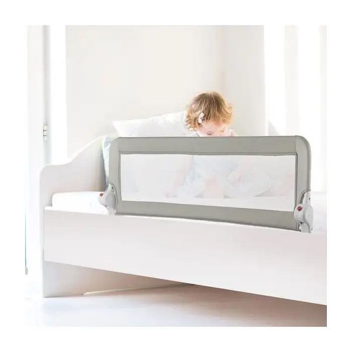 Barrière de Lit 180° Pliable 120 x 48,50 cm - Blanc Univers