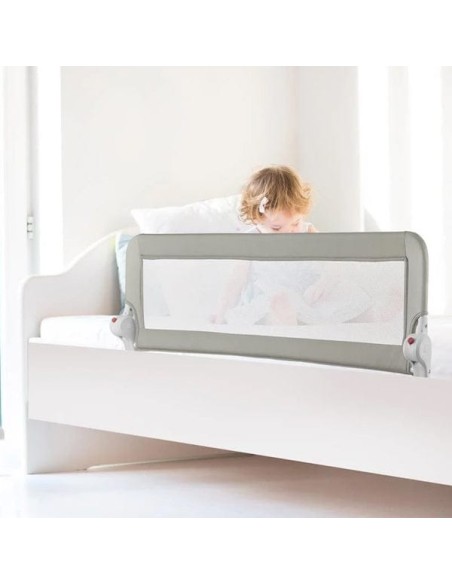 Barrière de Lit 180° Pliable 120 x 48,50 cm - Blanc Univers