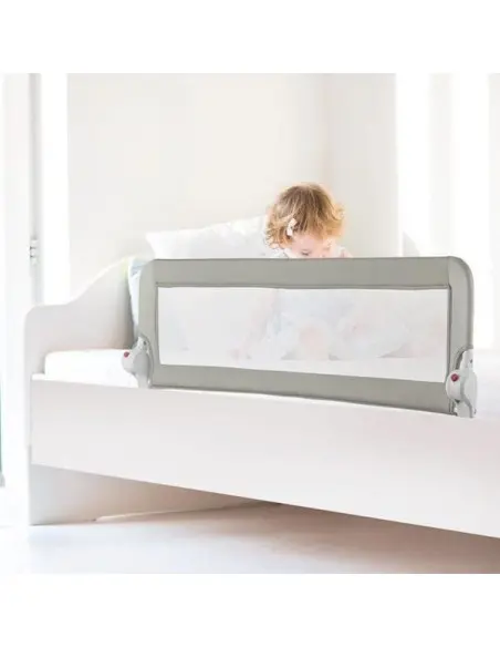 Barrière de Lit 180° Pliable 120 x 48,50 cm - Blanc Univers
