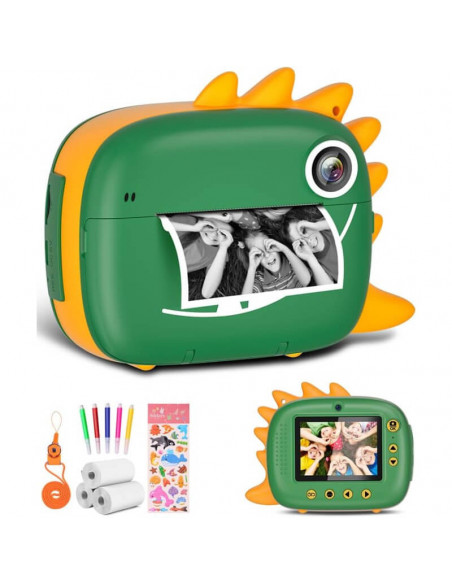 Appareil Photo Print Cam - Dinosaure Vert Jeux éducatifs - 