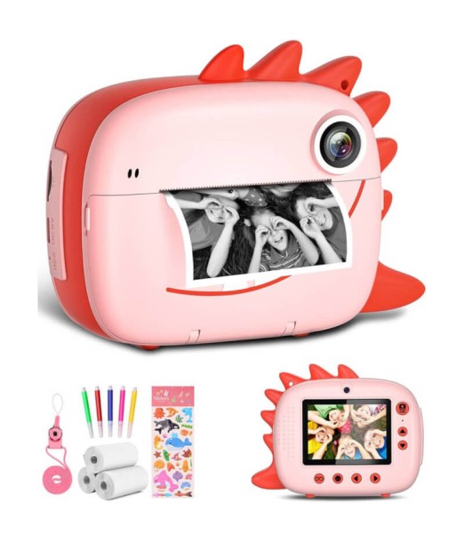 Appareil Photo Print Cam - Dinosaure Rose Jeux éducatifs - 