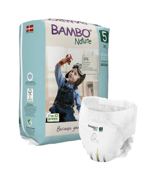 Bambo Nature training pants diapers Size 5 (12-18kg) 19 units 2