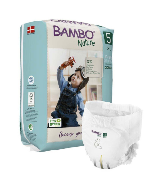 Couches Bambo Nature Culotte d'apprentissage Taille 5 (12-18kg), Couches bébé - Puériculture Maroc 2
