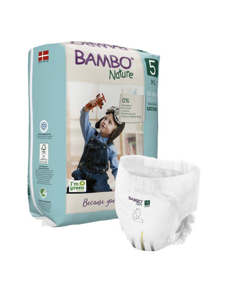 Bambo Nature Couches Culottes d'apprentissage Taille 5 (12-18kg) 19 unités dans Sac isotherme chez Baby And Mom Maroc