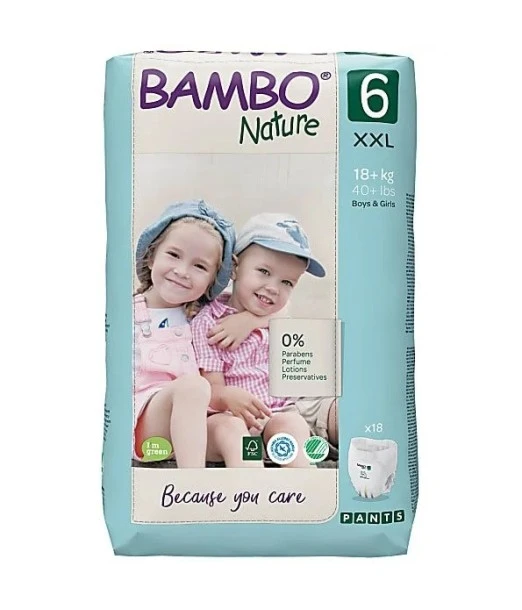 Bambo Nature diapers training pants Size 6 (18 kg+) 18 units