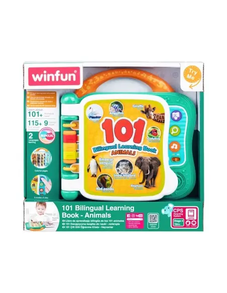 Winfun Livre d'apprentissage bilingue "101 Animaux" 18m+ 0 - 3