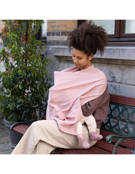 Doomoo breastfeeding bib, Mom'n Play Pink breastfeeding cape — photo 4