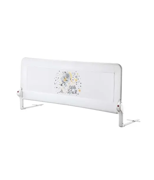 Barrière de Lit 180° Pliable 120 x 48,50 cm - Blanc Mouton