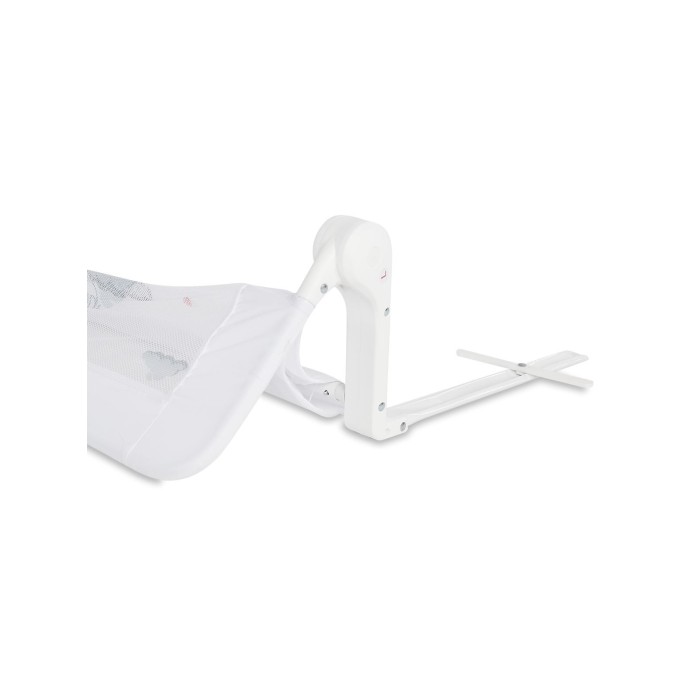 Barrière de Lit 180° Pliable 120 x 48,50 cm - Blanc Mouton