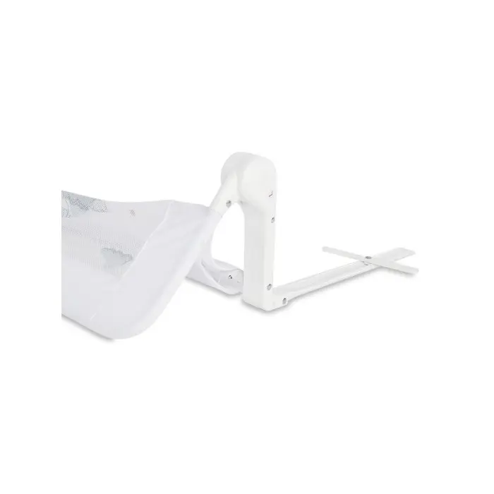 Barrière de Lit 180° Pliable 120 x 48,50 cm - Blanc Mouton