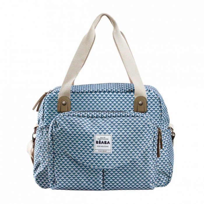 Sac A Langer Beaba Geneve Ii Play Print Bleu Univers Maman Puericulture Maroc