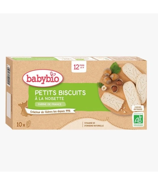 Babybio small hazelnut biscuits 160g from 12 months