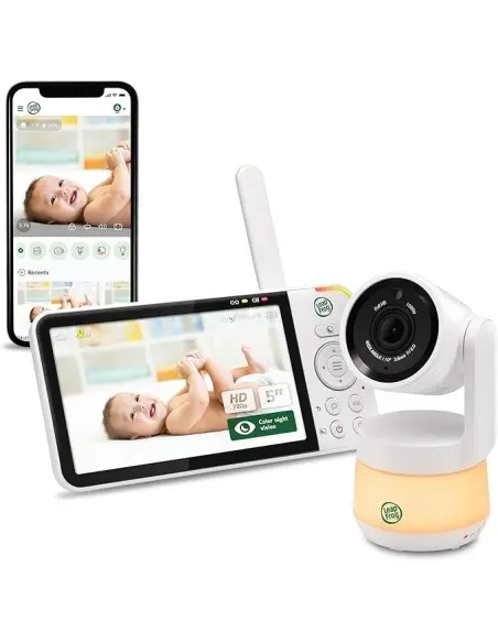 Video baby monitor with Wi-Fi 5" HD LCD 720p, 360° pan and tilt, 8x camera zoom — photo 2