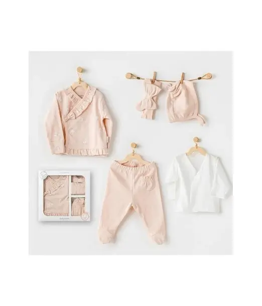 Coffret Naissance 100% Coton 5 Pièces - Chaton Univers Bébé -