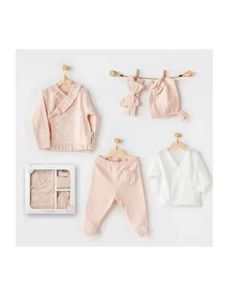 Coffret Naissance 100% Coton 5 Pièces - Chaton Univers Bébé -