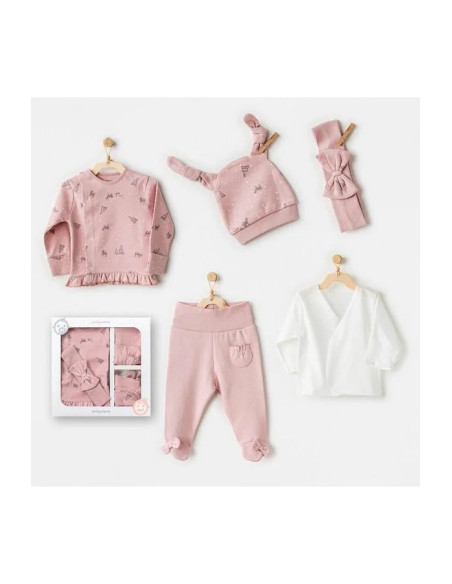 Coffret Naissance 100% Coton 5 Pièces - Snow Coffret naissance