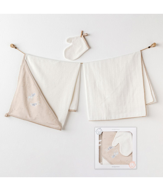 Sortie de bain 100% coton - Beige Sortie de bain - Maroc