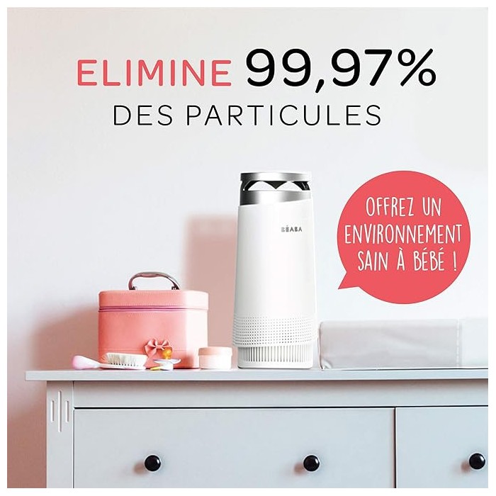 Béaba Purificateur d'Air Silencieux, Écran Tactile et Veilleuse