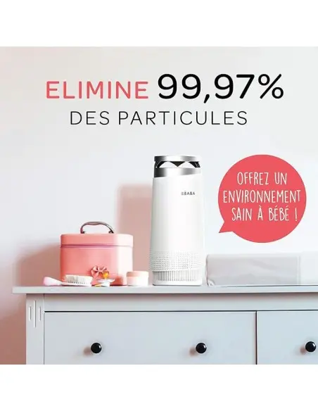 Béaba Purificateur d'Air Silencieux, Écran Tactile et Veilleuse