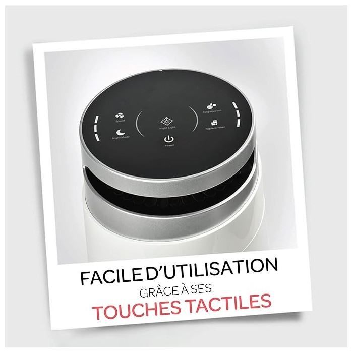 Béaba Purificateur d'Air Silencieux, Écran Tactile et Veilleuse