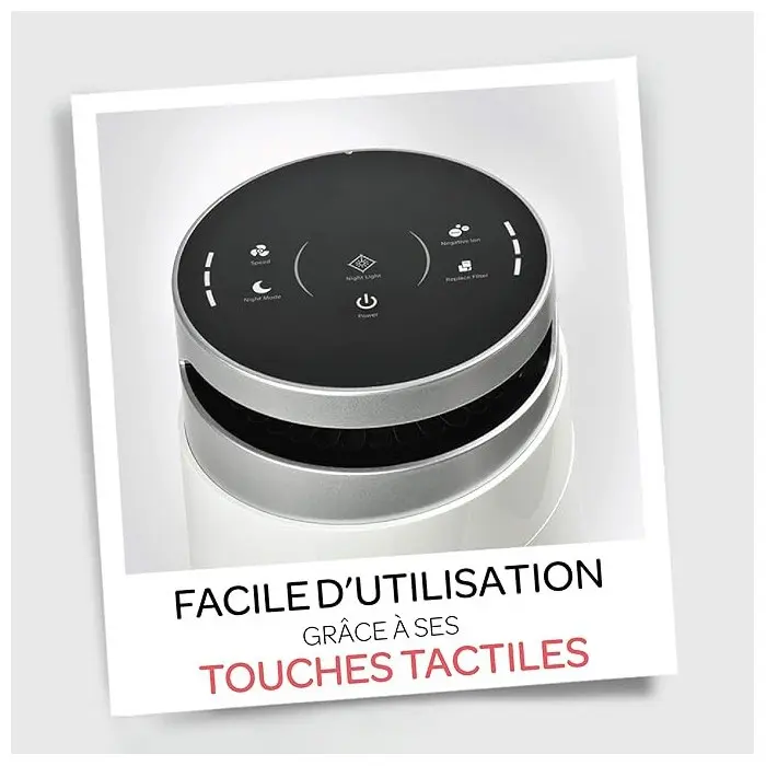 Béaba Purificateur d'Air Silencieux, Écran Tactile et Veilleuse