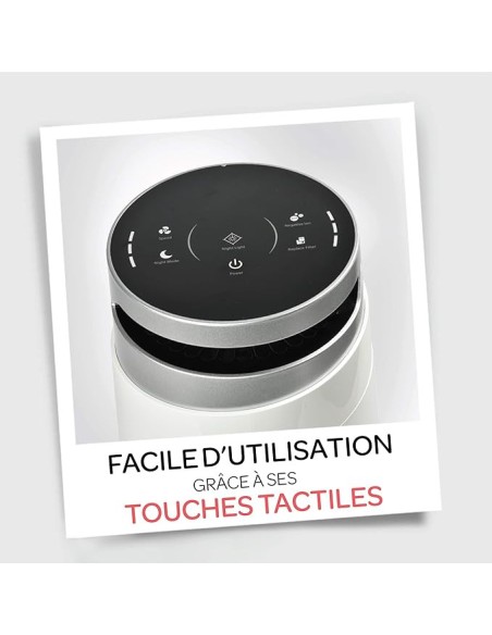 Béaba Purificateur d'Air Silencieux, Écran Tactile et Veilleuse