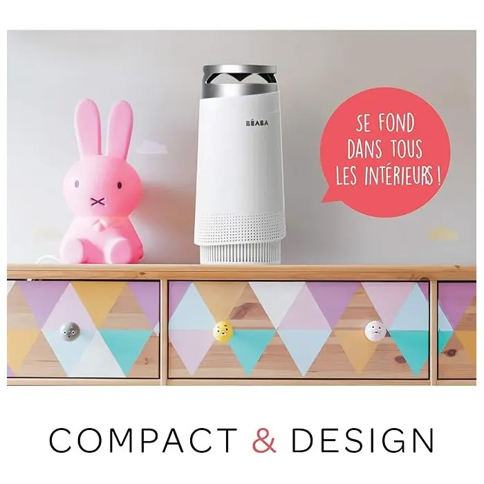 Béaba Purificateur d'Air Silencieux, Écran Tactile et Veilleuse