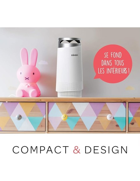 Béaba Purificateur d'Air Silencieux, Écran Tactile et Veilleuse