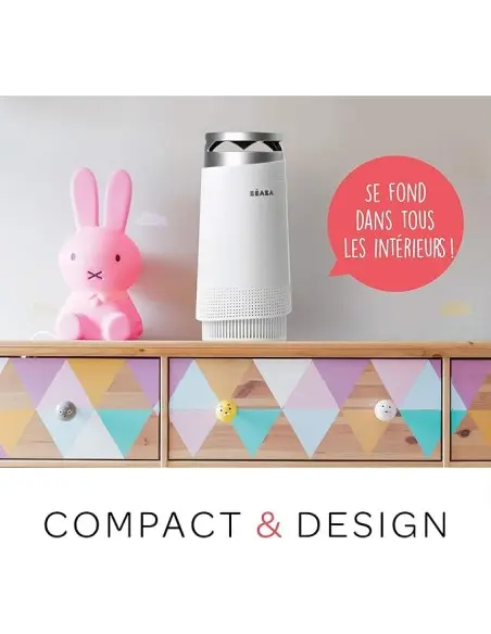Béaba Purificateur d'Air Silencieux, Écran Tactile et Veilleuse