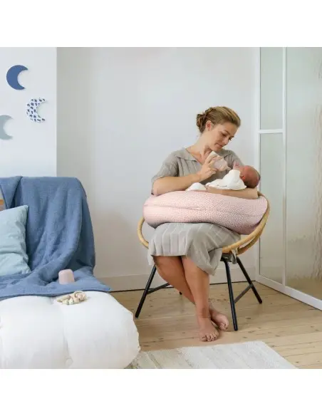 Doomoo Coussin de Grossesse et d'allaitement Buddy Cloudy Pink