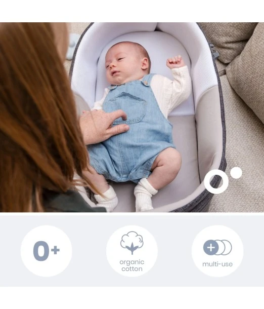 Doomoo moses basket Nest'n Go Grey from 0 months 2