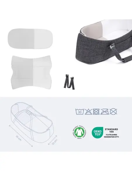 Doomoo moses basket Nest'n Go Grey from 0 months — photo 4