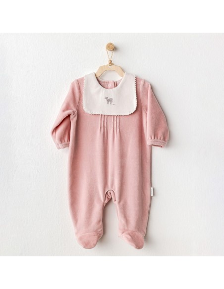 Grenouillère en Velours Chic Couleur Rose | Confort et Élégance