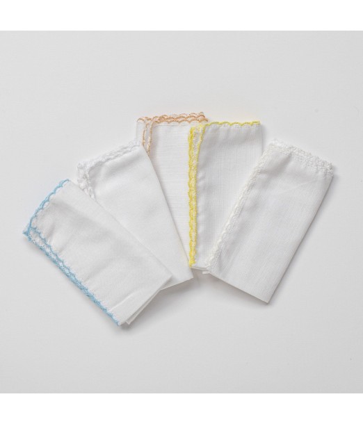 5 Lingettes Lavables en Coton - Bleu au Maroc - Baby And Mom