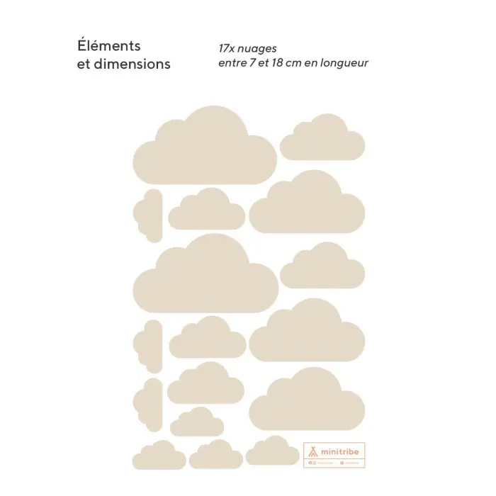 Sticker pour Chambre Bébé et Enfant – Nuage Déco chambre bébé 