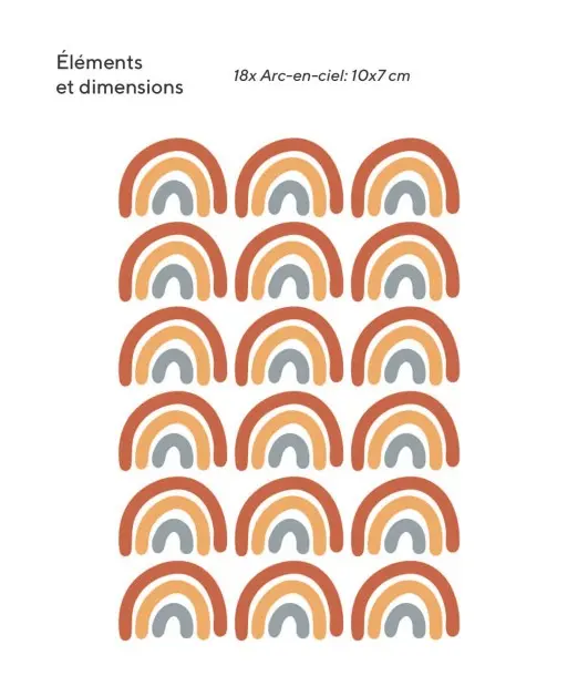 Sticker pour Chambre Bébé et Enfant – Arc en ciel Déco chambre 2