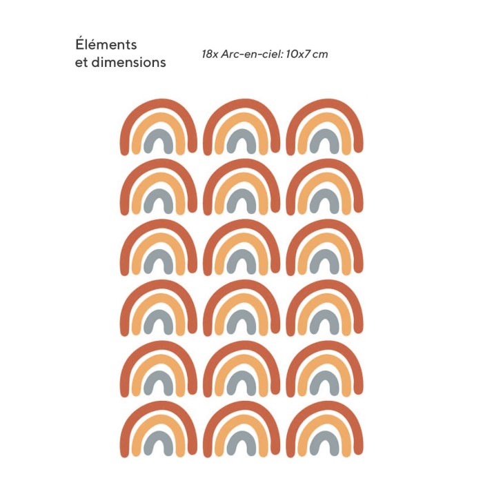 Sticker pour Chambre Bébé et Enfant – Arc en ciel Déco chambre