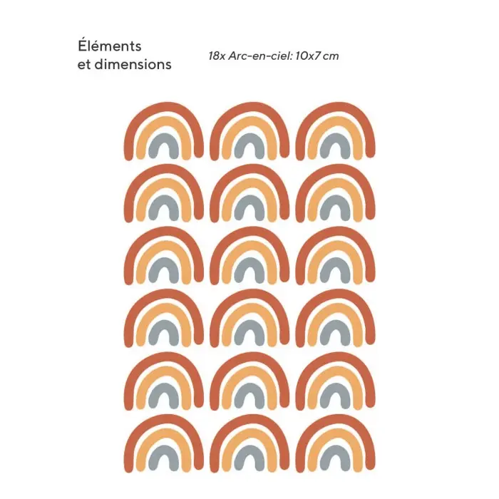 Sticker pour Chambre Bébé et Enfant – Arc en ciel Déco chambre
