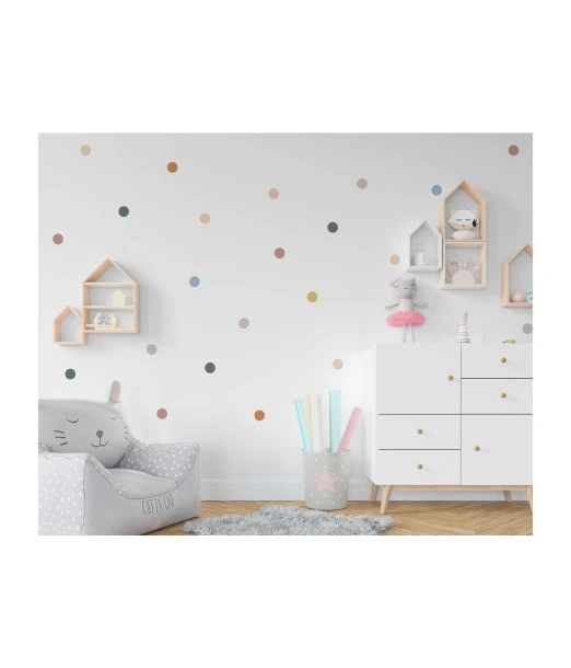 Sticker for baby and children's room - multicoloured dots