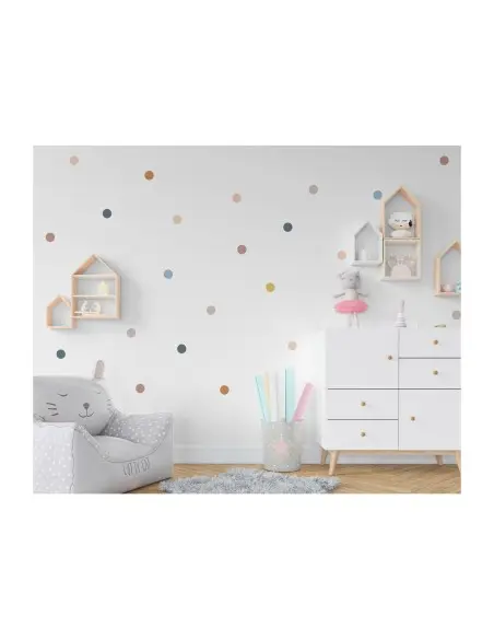 Sticker for baby and children's room - multicoloured dots