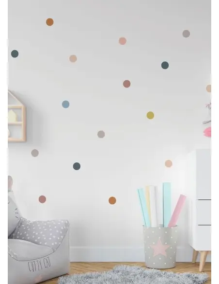 Sticker for baby and children's room - multicoloured dots — photo 2