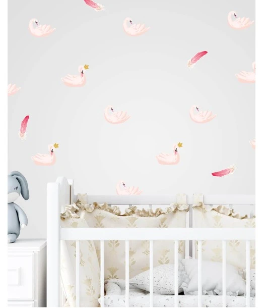 Sticker for Baby and Children's Room - Swans