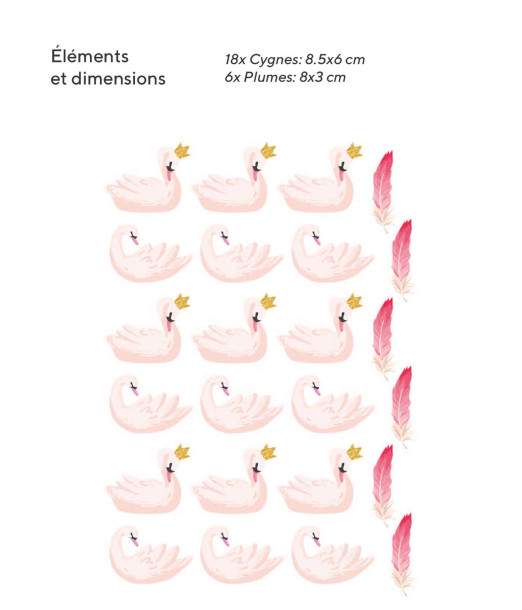 Sticker pour Chambre Bébé et Enfant - Cygnes Déco chambre bébé 2