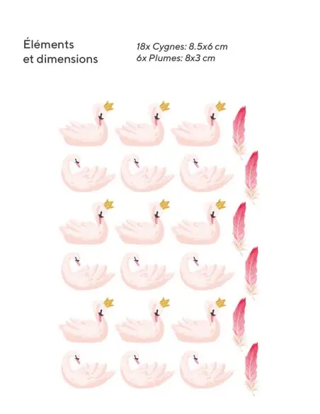 Sticker for Baby and Children's Room - Swans — photo 2