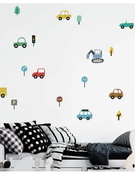 Sticker pour Chambre Bébé et Enfant - Voitures Déco chambre